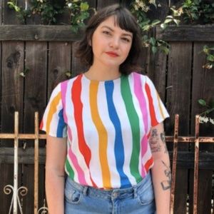 Nooworks Salvation Stripe Boxy Top